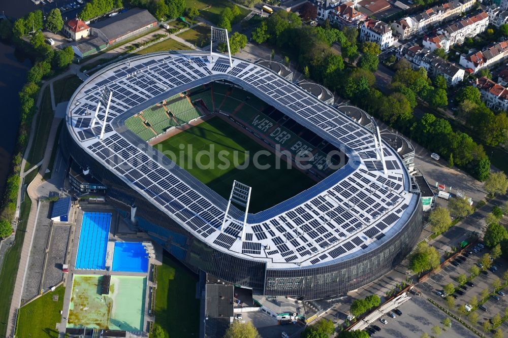 Luftbild Bremen - Weserstadion in Bremen - das Stadion des Fußball-Bundesligisten Werder Bremen
