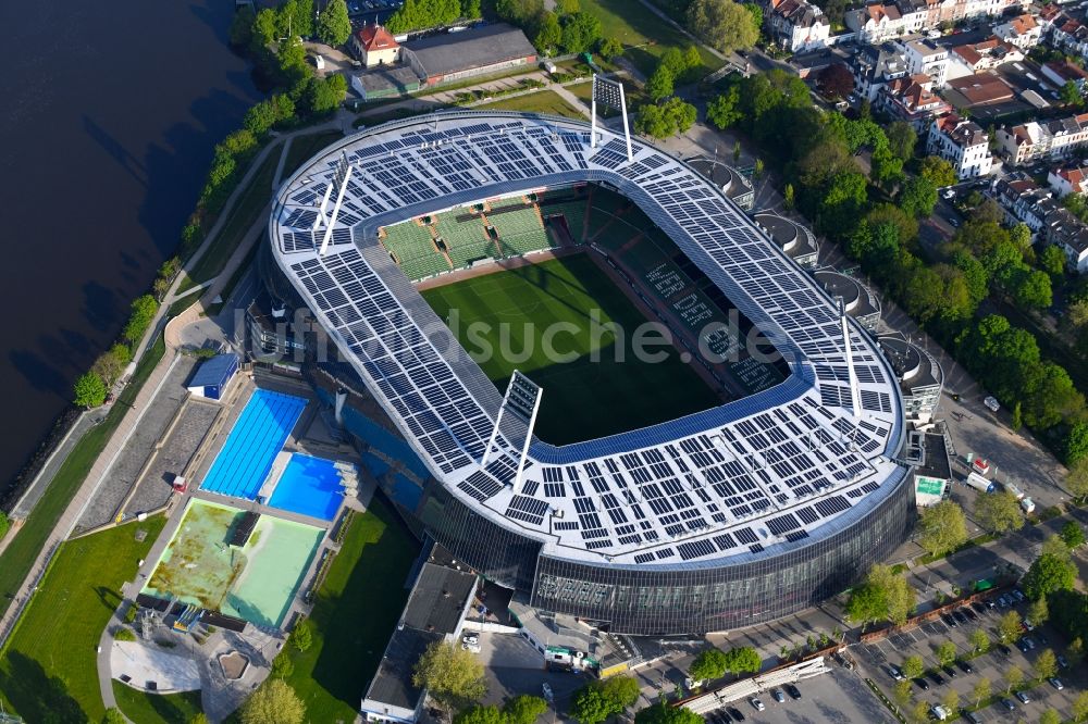 Luftaufnahme Bremen - Weserstadion in Bremen - das Stadion des Fußball-Bundesligisten Werder Bremen