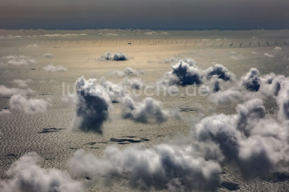 Luftbild Wittdün auf Amrum - Wetterlage mit Wolkenbildung in Wittdün auf Amrum im Bundesland Schleswig-Holstein, Deutschland