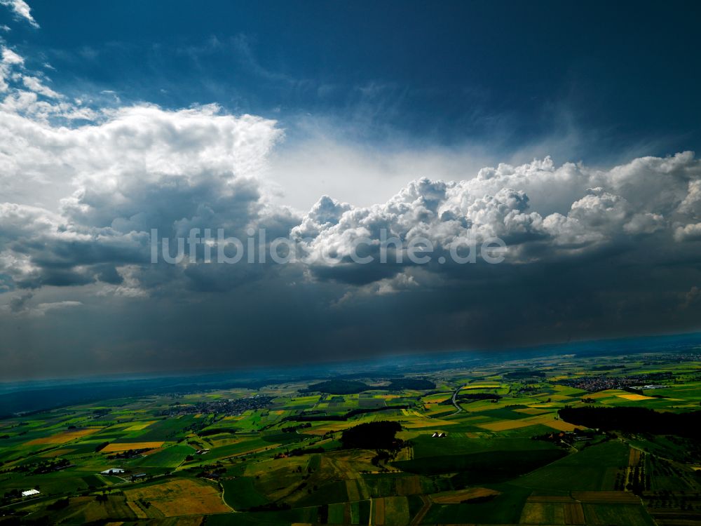 Wurmlingen von oben - Wetterlage mit Wolkenbildung in Wurmlingen im Bundesland Baden-Württemberg, Deutschland
