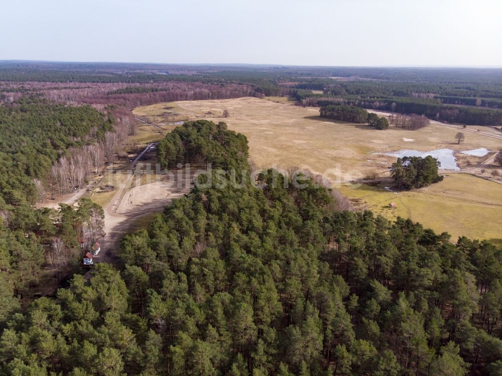 Luftaufnahme Schorfheide - Wildpark Schorfheide in Groß Schönebeck im Bundesland Brandenburg, Deutschland