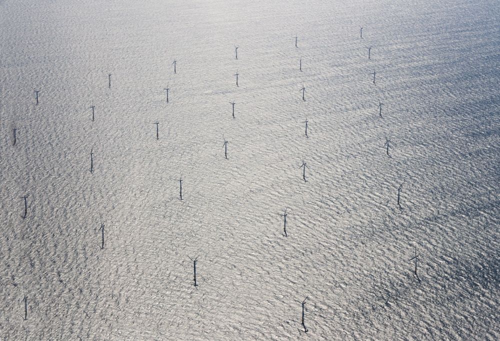 Luftaufnahme Dranske - Windkraftanlage EnBW Baltic 2 in der Ostsee in Mecklenburg-Vorpommern