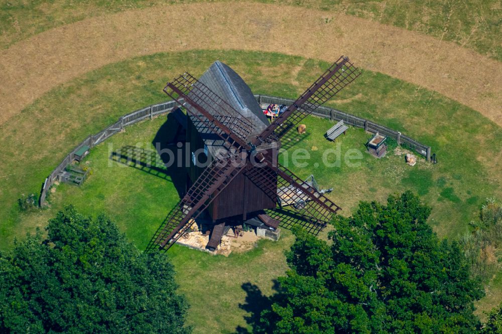 Luftbild Braunschweig - Windmühle Bockwindmühle Victoria Luise Riddagshausen in Braunschweig im Bundesland Niedersachsen, Deutschland