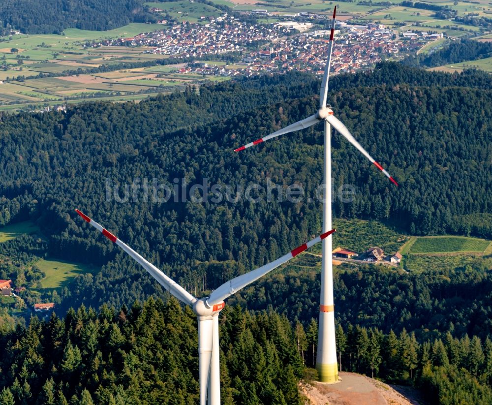 Luftaufnahme Hohberg - Windrad in Hohberg im Bundesland Baden-Württemberg