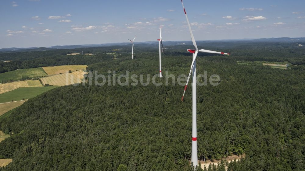Luftbild Oberpfalz - Windrad in der Oberpfalz im Bundesland Bayern, Deutschland