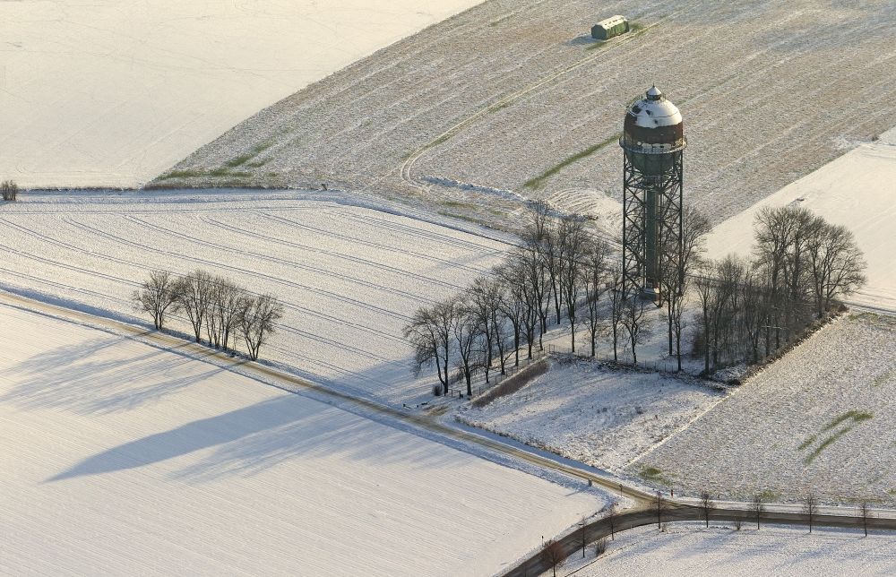 Luftbild Dortmund - Winter - Luftbild der Landschaft am Lanstroper Ei im Bezirk Grevel in Dortmund im Bundesland Nordrhein-Westfalen NRW