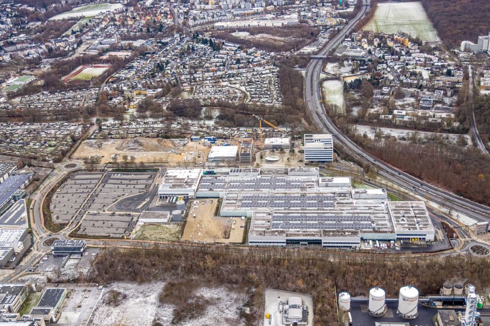 Luftbild Dortmund - Winterluftbild Baustelle zum Neubau WILO Campus Dortmund in Dortmund im Bundesland Nordrhein-Westfalen, Deutschland