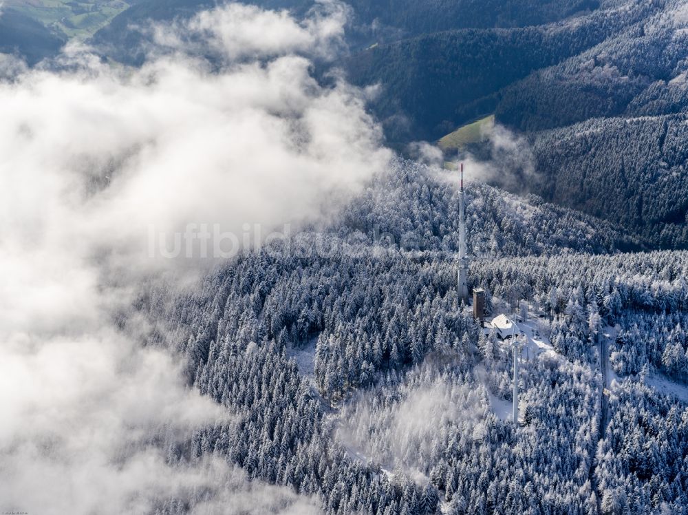 Luftbild Oberharmersbach - Winterluftbild Brandenkopf im Schwarzwald im Bundesland Baden-Württemberg