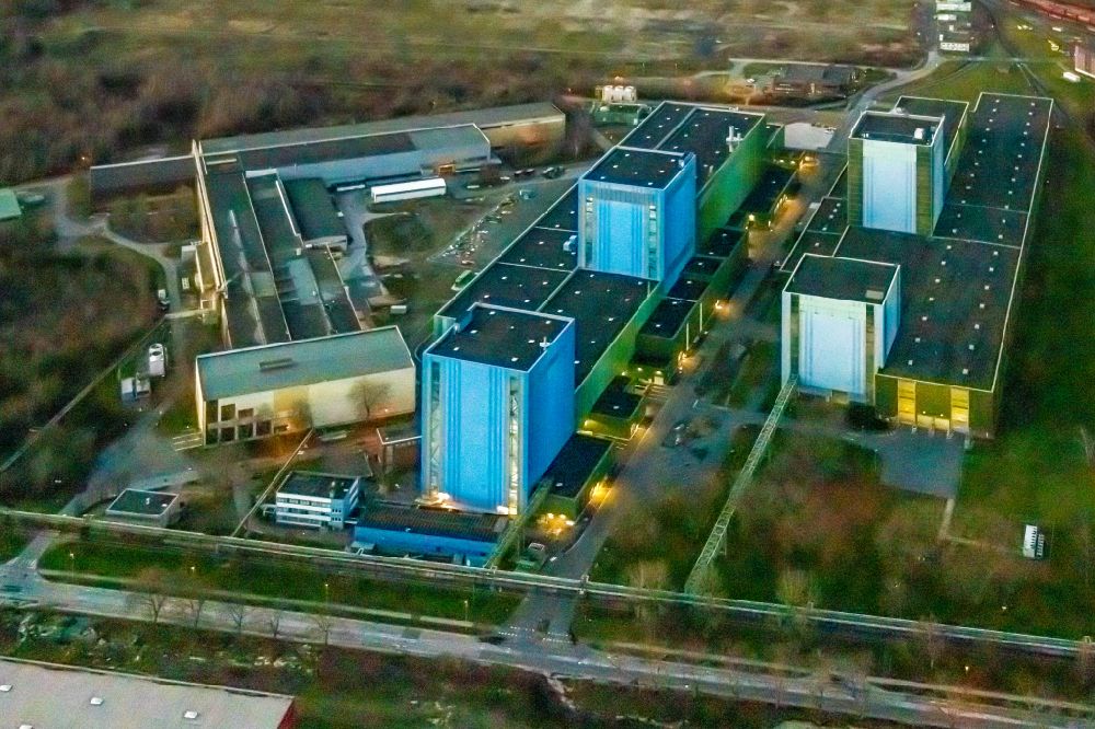 Dortmund von oben - Winterluftbild Feuerbeschichtungsanlage der thyssenkrupp Steel Europe AG in Dortmund im Bundesland Nordrhein-Westfalen, Deutschland