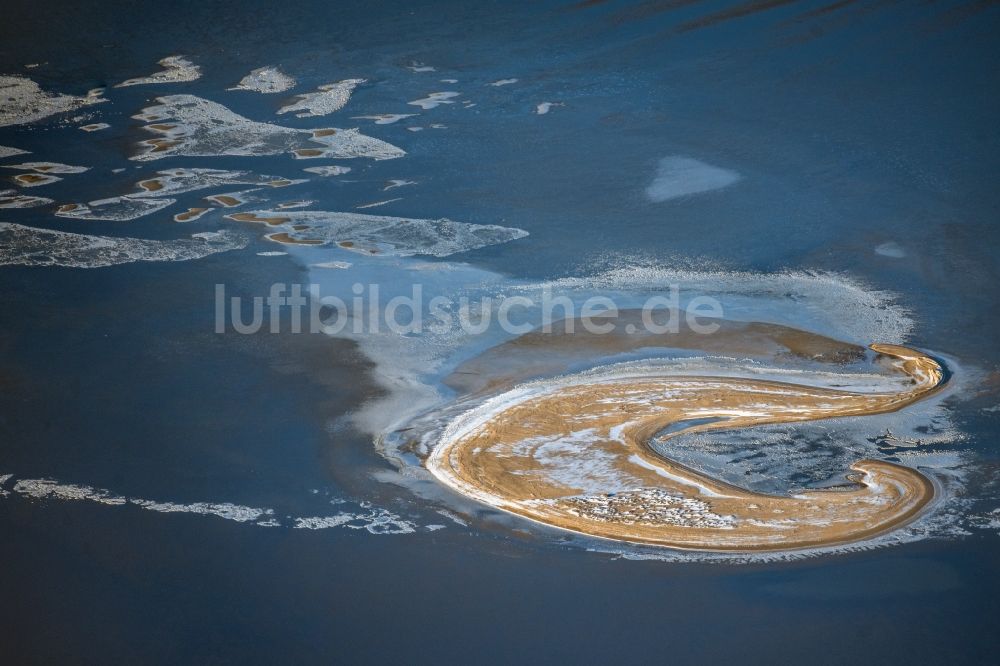 Luftbild Juist - Winterluftbild Küstenbereich der Vogelinsel Lütje Hörn in Juist im Bundesland Niedersachsen, Deutschland
