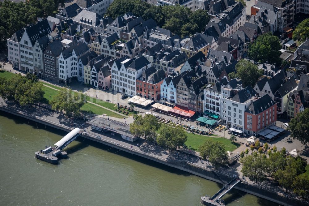 Luftaufnahme Köln - Wohn- und Geschäftshaus Viertel entlang an der Frankenwerft in Köln im Bundesland Nordrhein-Westfalen, Deutschland