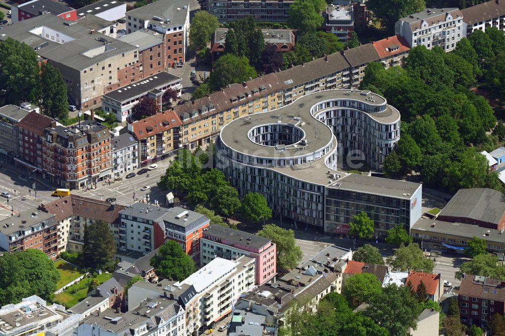 Luftbild Hamburg - Wohn- und Geschäftshaus Hamburger Welle an der Lübecker Straße in Hamburg, Deutschland
