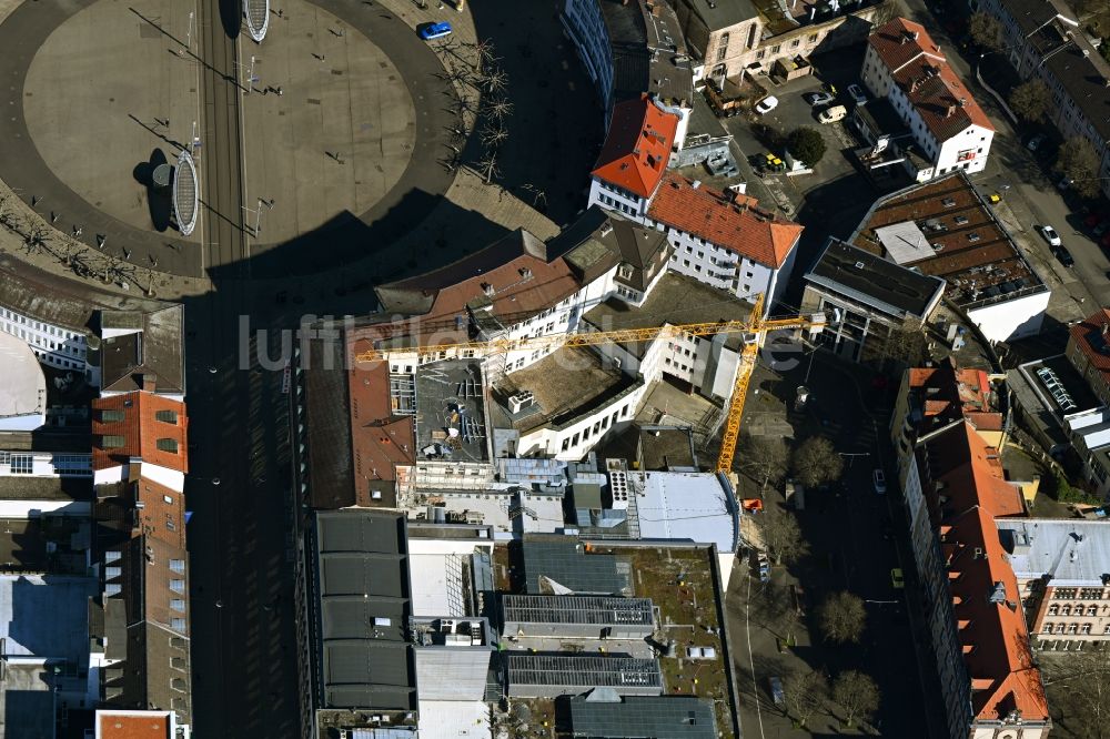 Luftaufnahme Kassel - Wohn- und Geschäftshaus Viertel zwischen Obere Königsstraße und Untere Karlsstraße in Kassel im Bundesland Hessen, Deutschland