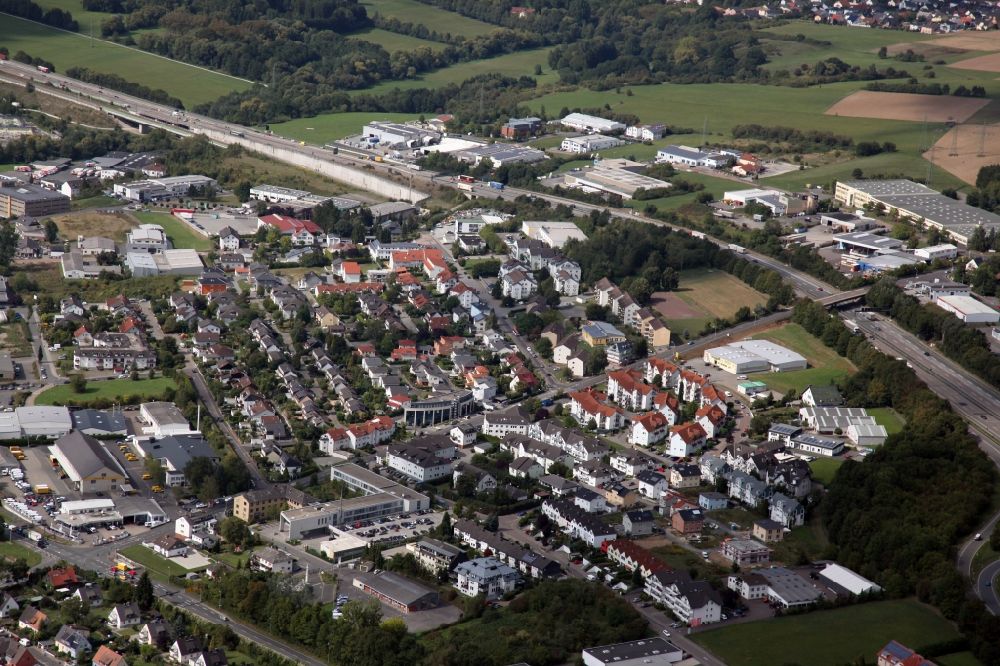 Luftaufnahme Limburg an der Lahn - Wohn- und Gewerbegebiet in Limburg an der Lahn im Bundesland Hessen