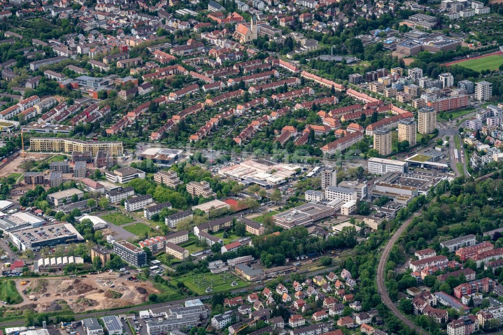 Luftaufnahme Haslach - Wohn und Gewerbegebiete in Freiburg im Breisgau im Ortsteil Haslach im Bundesland Baden-Württemberg, Deutschland
