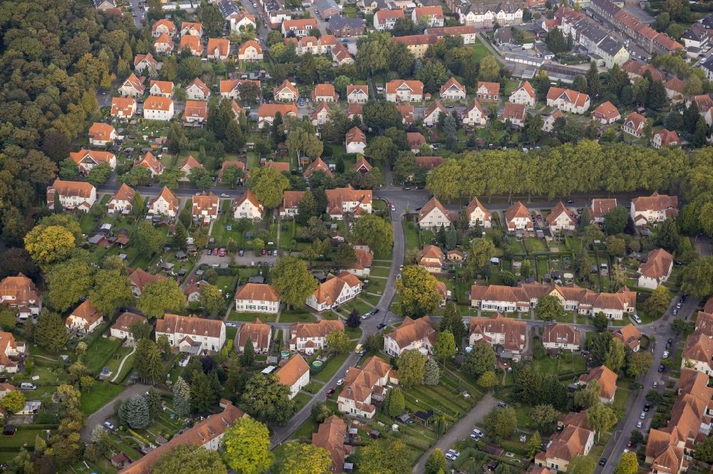 Herne von oben - Wohn- Siedlung Teutoburgia in Herne-Börnig im Ruhrgebiet in Nordrhein-Westfalen