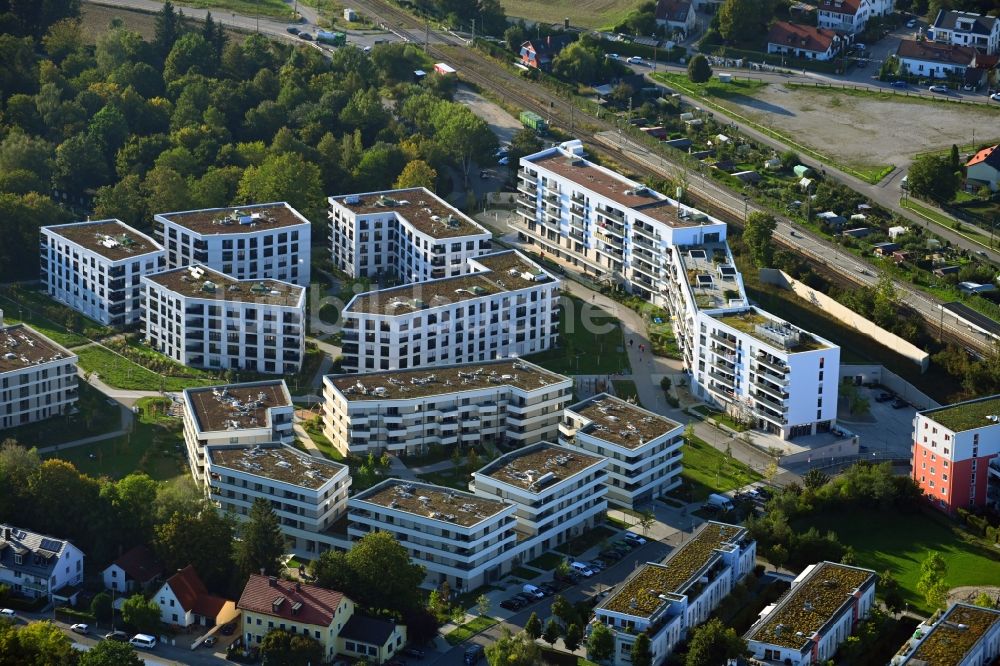 Luftbild München - Wohnanlage „ Park Style “ im Ortsteil Aubing-Lochhausen-Langwied in München im Bundesland Bayern, Deutschland