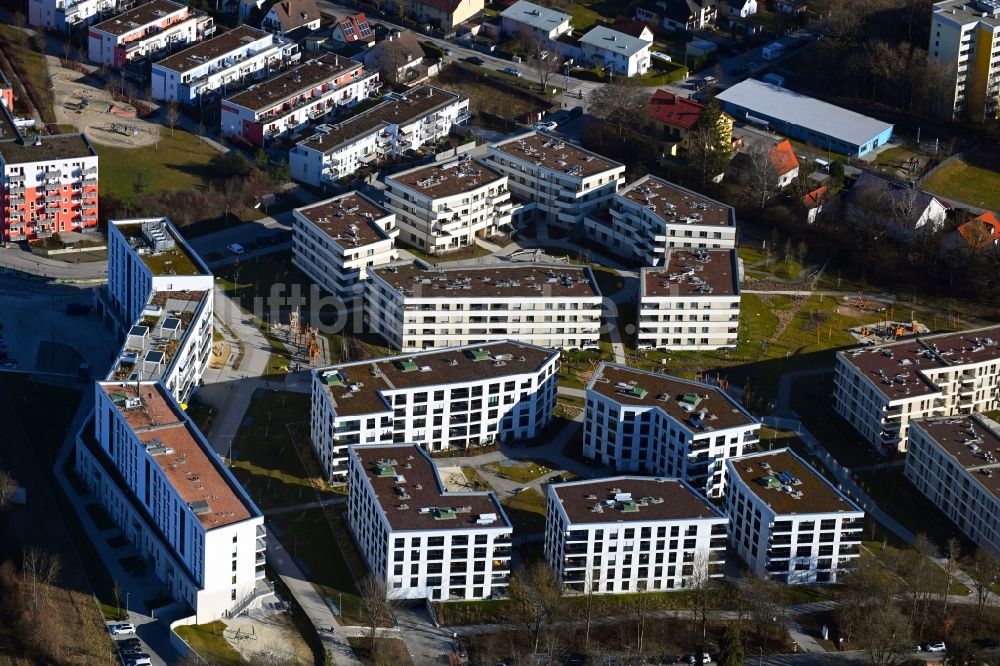 München von oben - Wohnanlage „ Park Style “ im Ortsteil Aubing-Lochhausen-Langwied in München im Bundesland Bayern, Deutschland