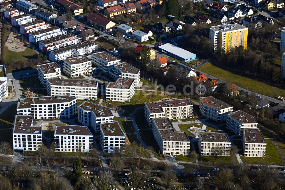 Luftbild München - Wohnanlage „ Park Style “ im Ortsteil Aubing-Lochhausen-Langwied in München im Bundesland Bayern, Deutschland