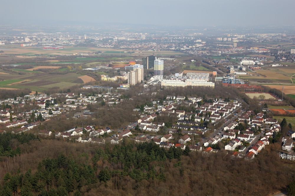 Luftbild Mainz - Wohnbebauung im Ortsteil Lerchenberg in Mainz im Bundesland Rheinland-Pfalz