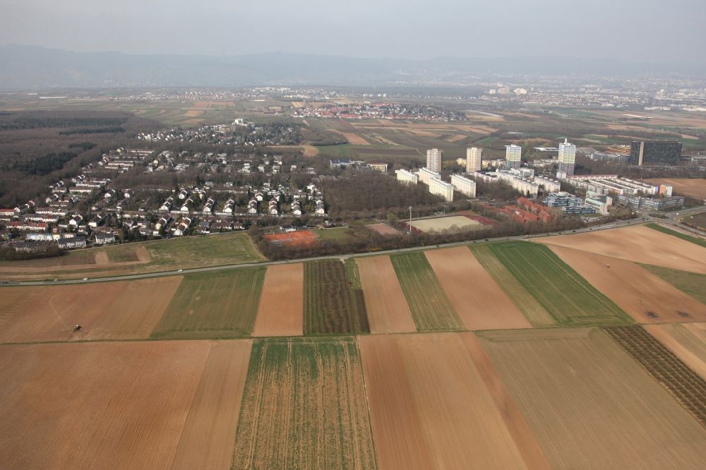 Mainz von oben - Wohnbebauung im Ortsteil Lerchenberg in Mainz im Bundesland Rheinland-Pfalz