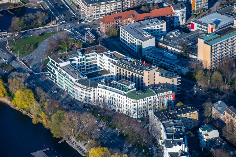 Luftbild Hamburg - Wohngebiet an der Außenalster im Ortsteil Sankt Georg in Hamburg, Deutschland