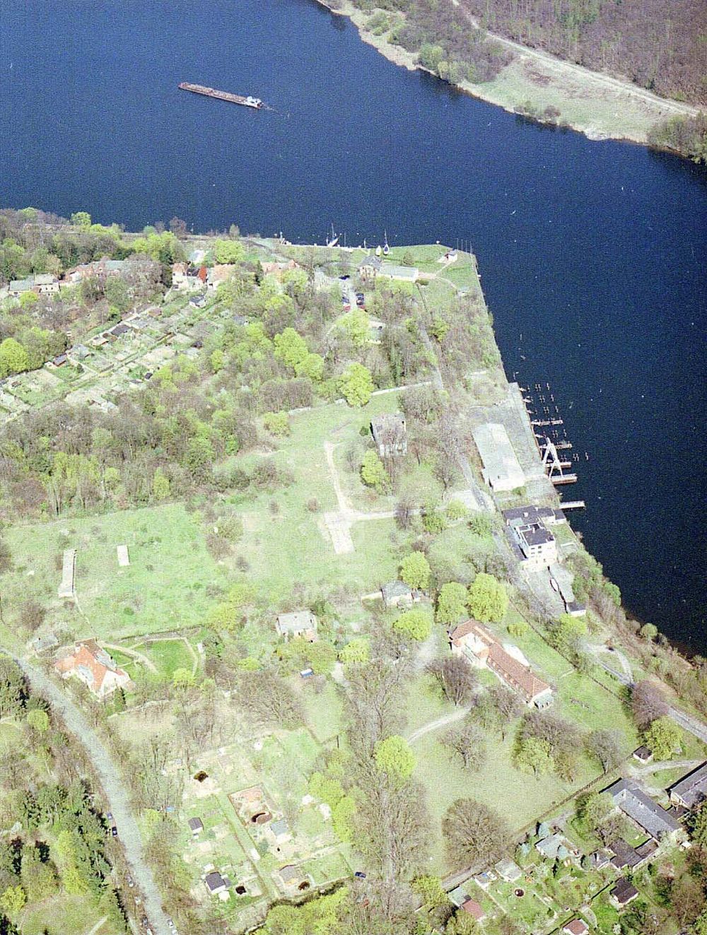 Luftaufnahme Potsdam - Wohngebiet an der Bertinistraße in der Nauener Vorstadt am Jungfernsee in Potsdam.