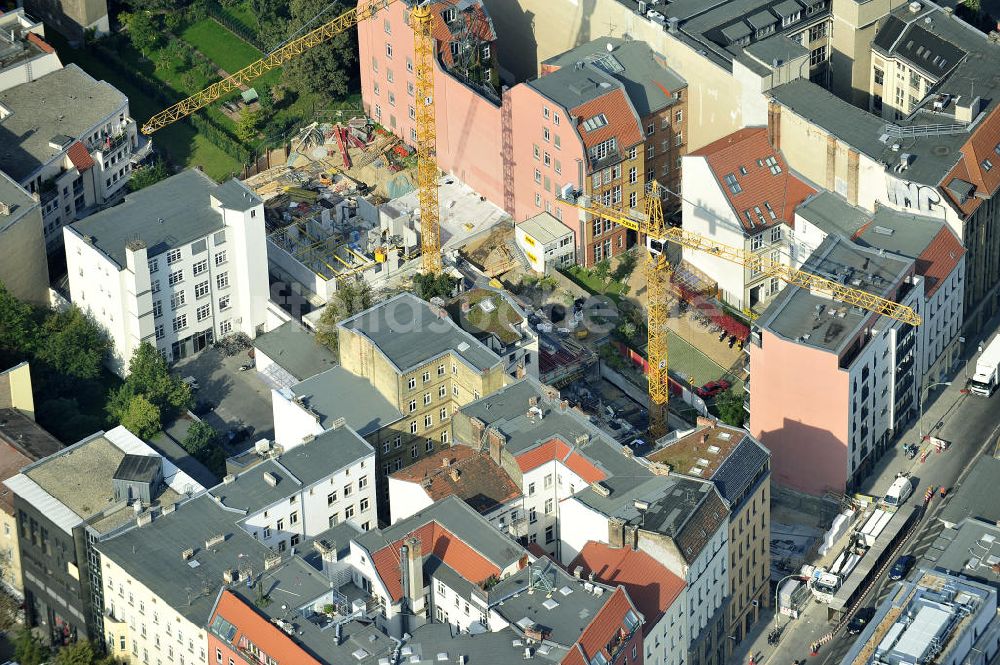 Luftaufnahme Berlin Mitte - Wohngebiet an der Brunnenstrasse 194 in 10119 Berlin