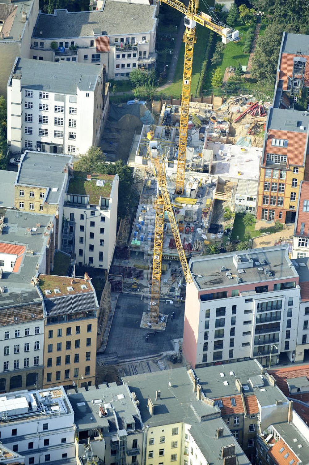 Luftbild Berlin Mitte - Wohngebiet an der Brunnenstrasse 194 in 10119 Berlin