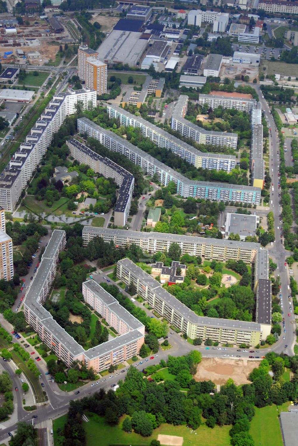 Luftbild Dresden - Wohngebiet Dresden-Prohlis / Sachsen
