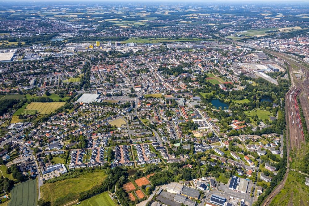 Luftbild Hamm - Wohngebiet einer Einfamilienhaus- Siedlung Albert-Spieker-Weg - Lohauserholzstraße - Jupiterstraße in Hamm im Bundesland Nordrhein-Westfalen, Deutschland