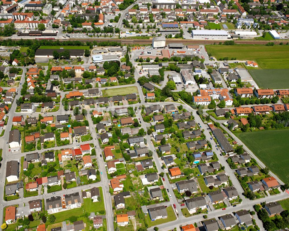 Luftbild Altötting - Wohngebiet einer Einfamilienhaus- Siedlung in Altötting im Bundesland Bayern, Deutschland