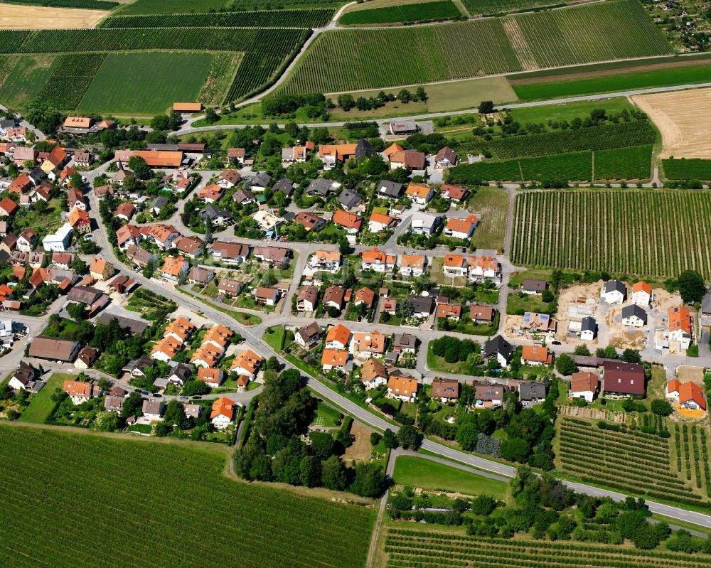 Luftaufnahme Auenstein - Wohngebiet einer Einfamilienhaus- Siedlung in Auenstein im Bundesland Baden-Württemberg, Deutschland