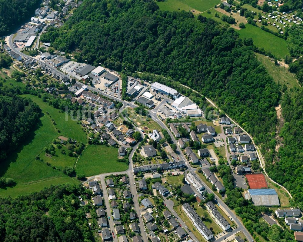 Luftbild Bad Ems - Wohngebiet einer Einfamilienhaus- Siedlung in Bad Ems im Bundesland Rheinland-Pfalz
