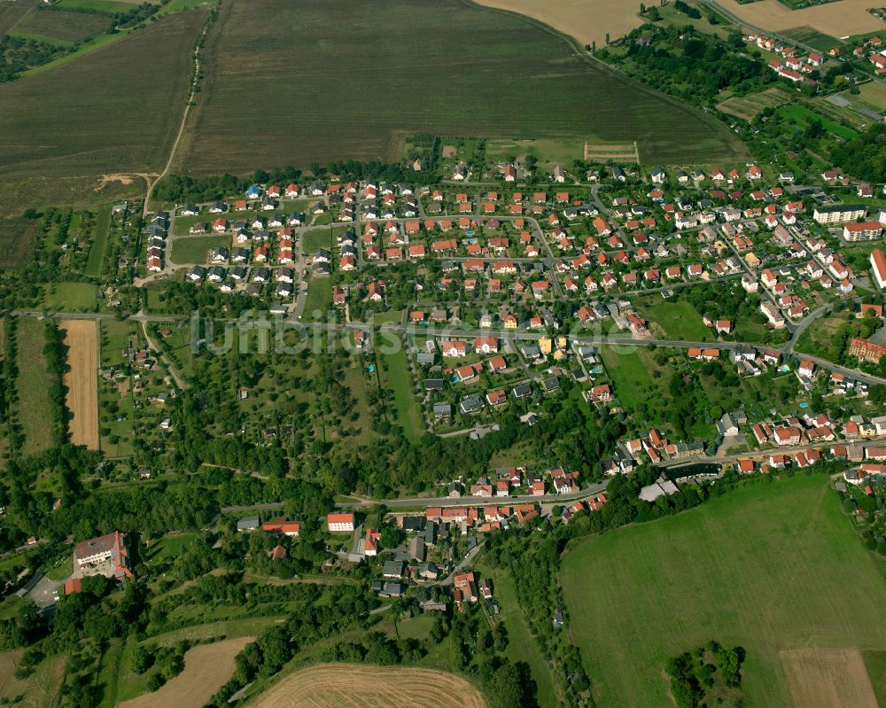Bad Köstritz von oben - Wohngebiet einer Einfamilienhaus- Siedlung in Bad Köstritz im Bundesland Thüringen, Deutschland