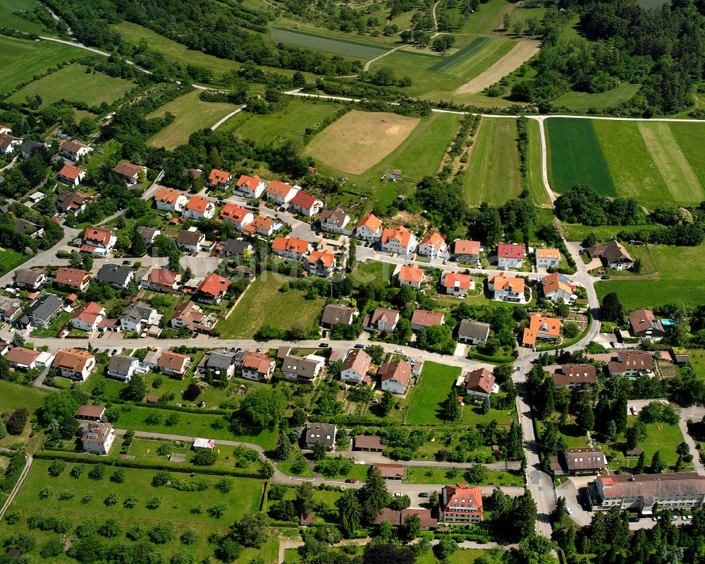 Luftbild Bad Liebenzell - Wohngebiet einer Einfamilienhaus- Siedlung in Bad Liebenzell im Bundesland Baden-Württemberg, Deutschland