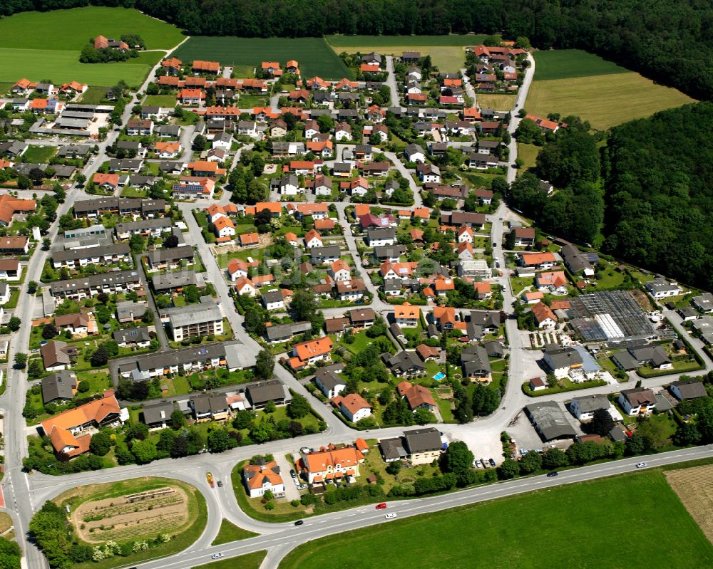 Luftaufnahme Öd - Wohngebiet einer Einfamilienhaus- Siedlung in Öd im Bundesland Bayern, Deutschland