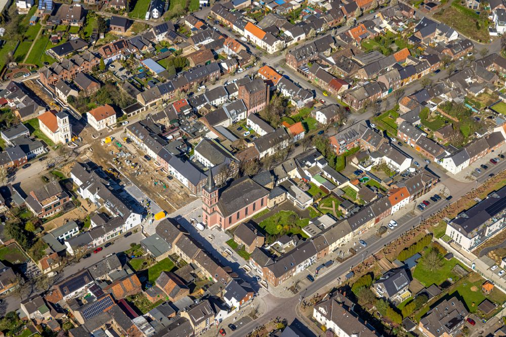 Luftaufnahme Büderich - Wohngebiet einer Einfamilienhaus- Siedlung in Büderich im Bundesland Nordrhein-Westfalen, Deutschland