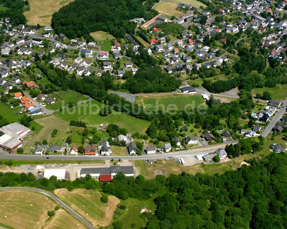 Luftaufnahme Beilstein - Wohngebiet einer Einfamilienhaus- Siedlung in Beilstein im Bundesland Hessen, Deutschland