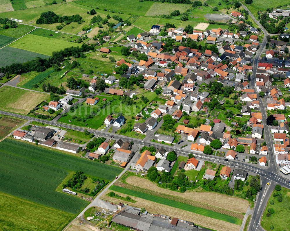 Luftbild Bernsfeld - Wohngebiet einer Einfamilienhaus- Siedlung in Bernsfeld im Bundesland Hessen, Deutschland