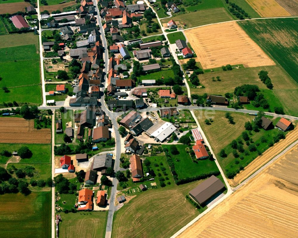 Bittelbronn von oben - Wohngebiet einer Einfamilienhaus- Siedlung in Bittelbronn im Bundesland Baden-Württemberg, Deutschland