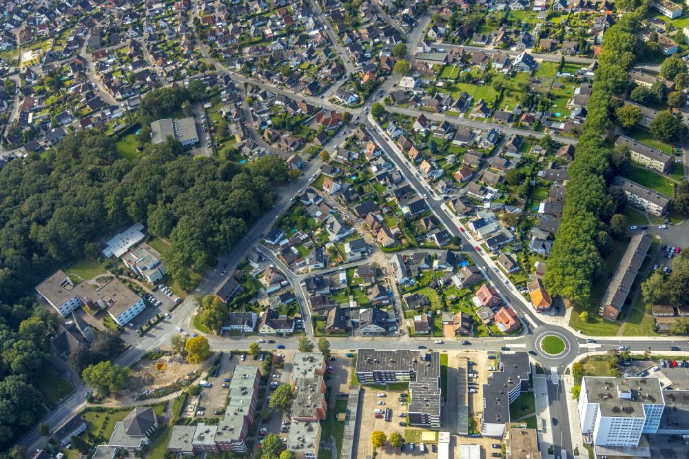 Luftbild Bockum-Hövel - Wohngebiet einer Einfamilienhaus- Siedlung in Bockum-Hövel im Bundesland Nordrhein-Westfalen, Deutschland