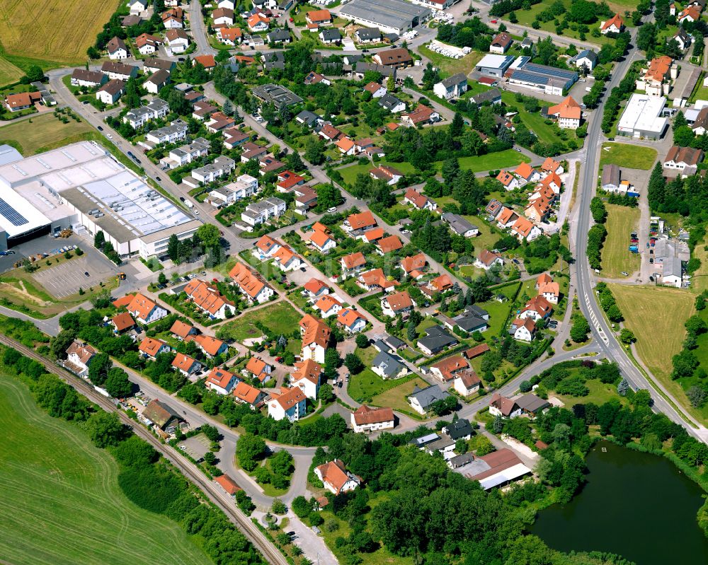 Luftaufnahme Bodelshausen - Wohngebiet einer Einfamilienhaus- Siedlung in Bodelshausen im Bundesland Baden-Württemberg, Deutschland