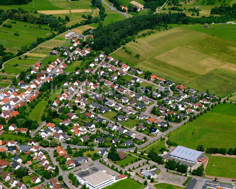 Luftaufnahme Bodelshausen - Wohngebiet einer Einfamilienhaus- Siedlung in Bodelshausen im Bundesland Baden-Württemberg, Deutschland