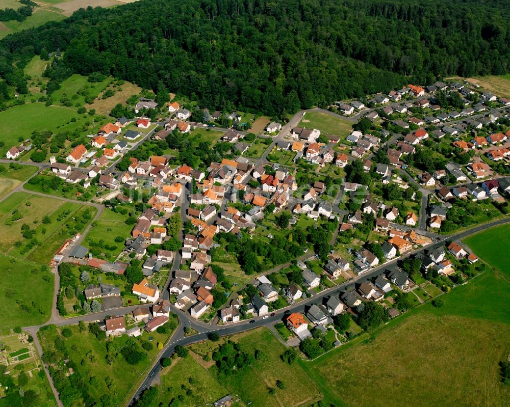 Luftaufnahme Climbach - Wohngebiet einer Einfamilienhaus- Siedlung in Climbach im Bundesland Hessen, Deutschland