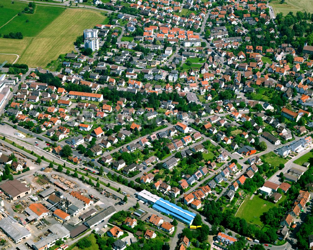 Luftbild Dettenhausen - Wohngebiet einer Einfamilienhaus- Siedlung in Dettenhausen im Bundesland Baden-Württemberg, Deutschland