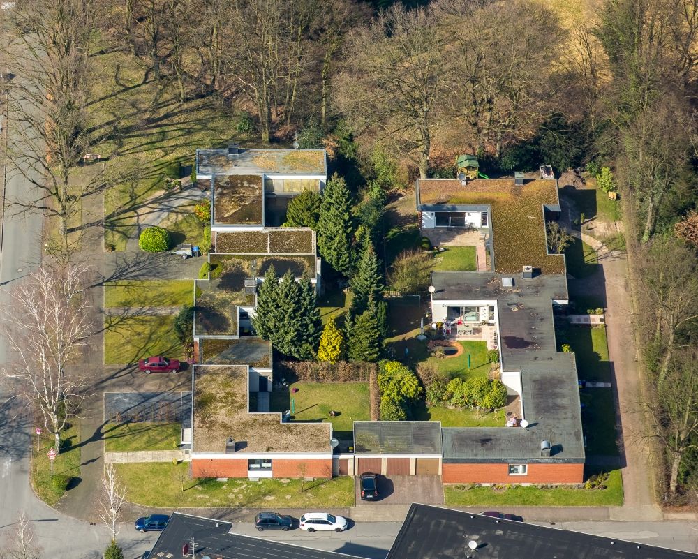 Dorsten aus der Vogelperspektive: Wohngebiet einer Einfamilienhaus- Siedlung in Dorsten im Bundesland Nordrhein-Westfalen, Deutschland