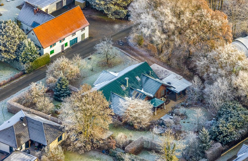 Luftaufnahme Drechen - Wohngebiet einer Einfamilienhaus- Siedlung in Drechen im Bundesland Nordrhein-Westfalen, Deutschland