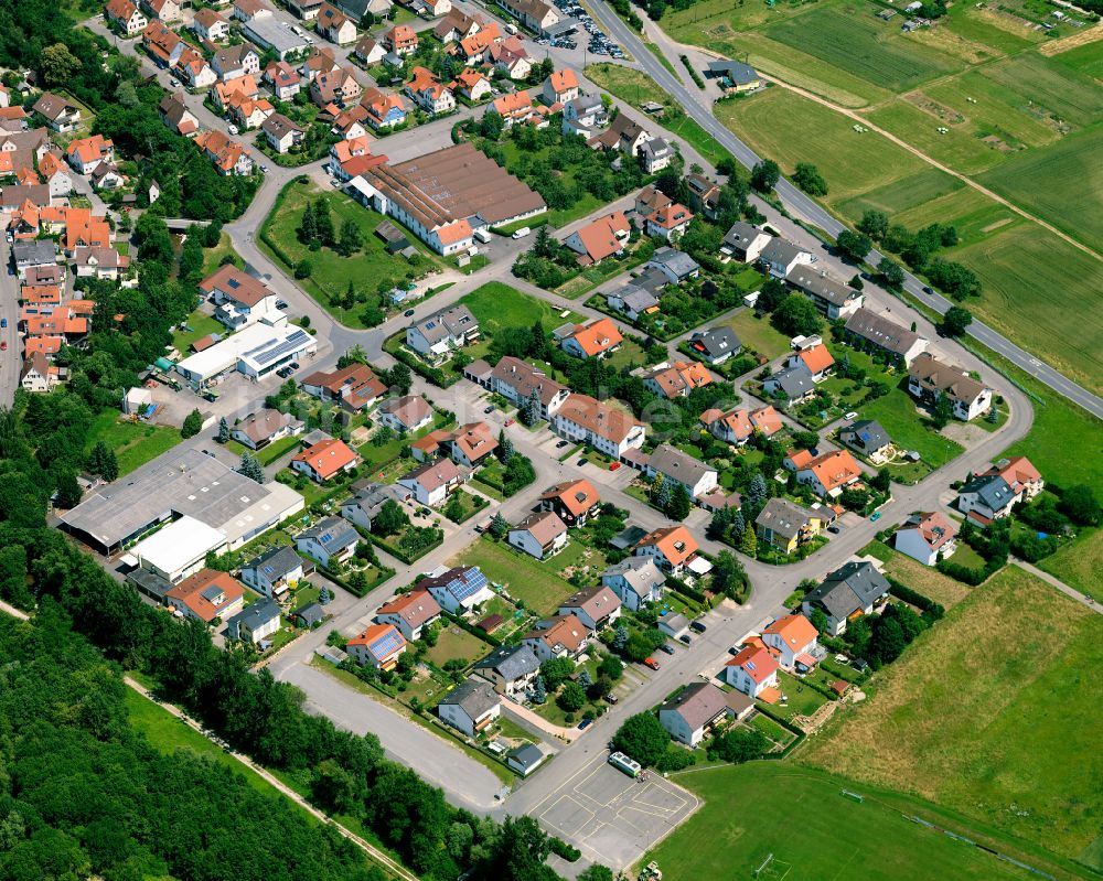 Dußlingen aus der Vogelperspektive: Wohngebiet einer Einfamilienhaus- Siedlung in Dußlingen im Bundesland Baden-Württemberg, Deutschland