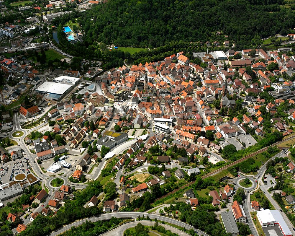 Luftaufnahme Emmingen - Wohngebiet einer Einfamilienhaus- Siedlung in Emmingen im Bundesland Baden-Württemberg, Deutschland